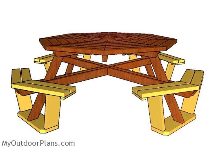 Free Octagonal Picnic Table Plans