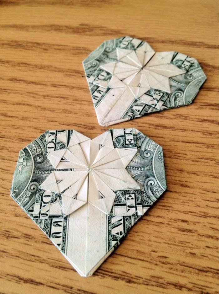 Origami Heart From a Dollar