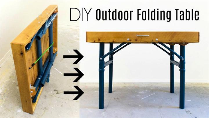 DIY Wooden Outdoor Folding Table