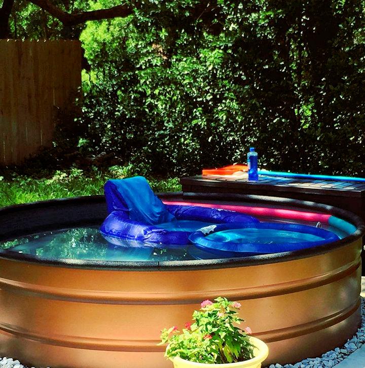 Build a Oval Stock Tank Pool