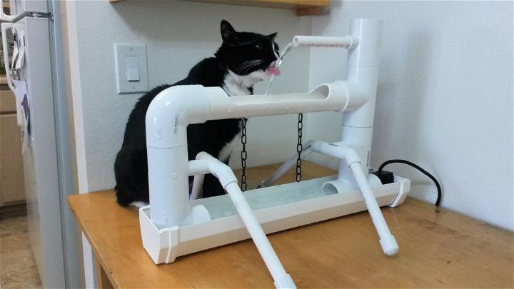 PVC Cat Water Fountain Ideas