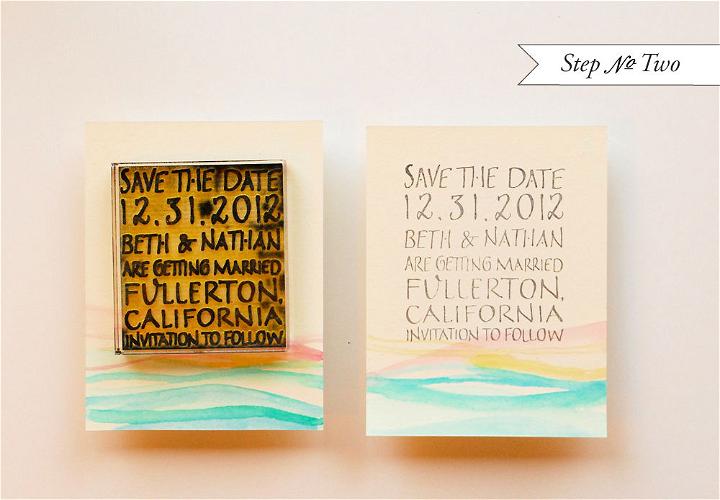 Palm Springs Mod Watercolor Save The Date