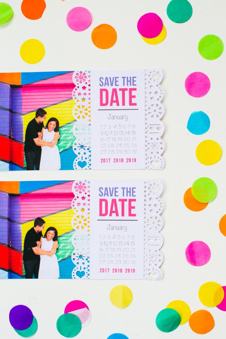 Papel Picado Inspired Save The Dates