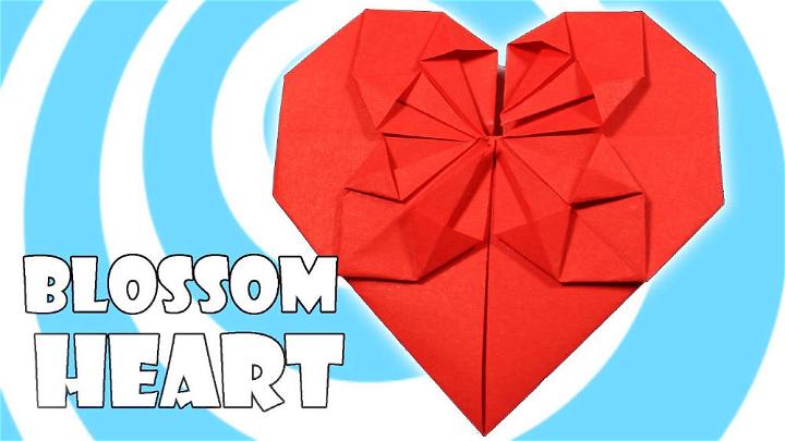 Paper Origami Blossom Heart