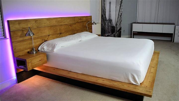Platform Bed With Floating Night Stands