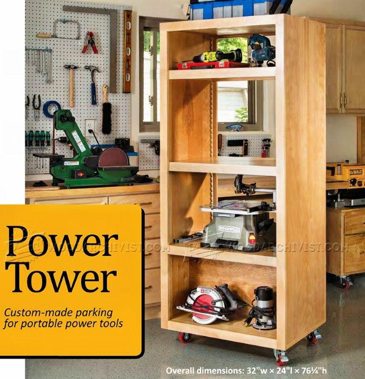 Handmade Power Tool Storage Tower