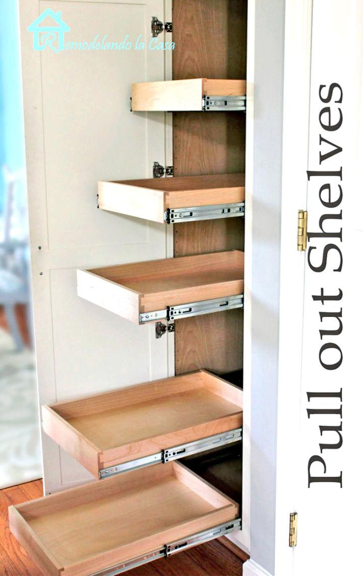 DIY Pull Out Pantry Shelves 