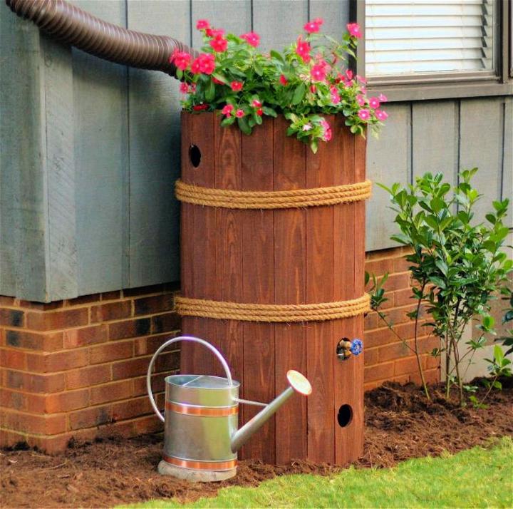 Making a Rain Barrel with Planter on Top