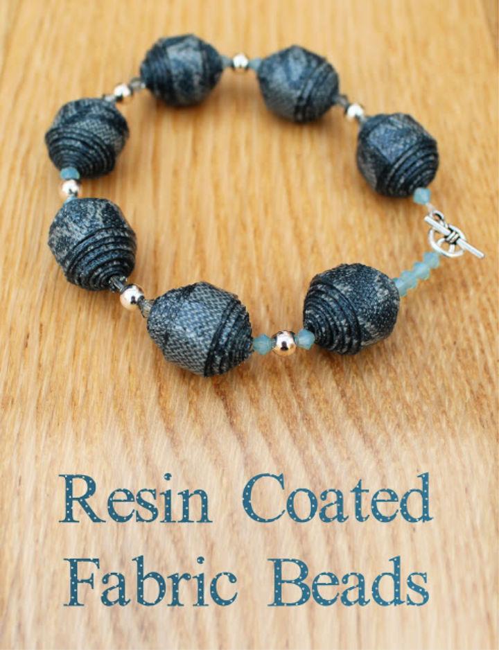 Resin Coated Fabric Beads Bracelet  Ideas