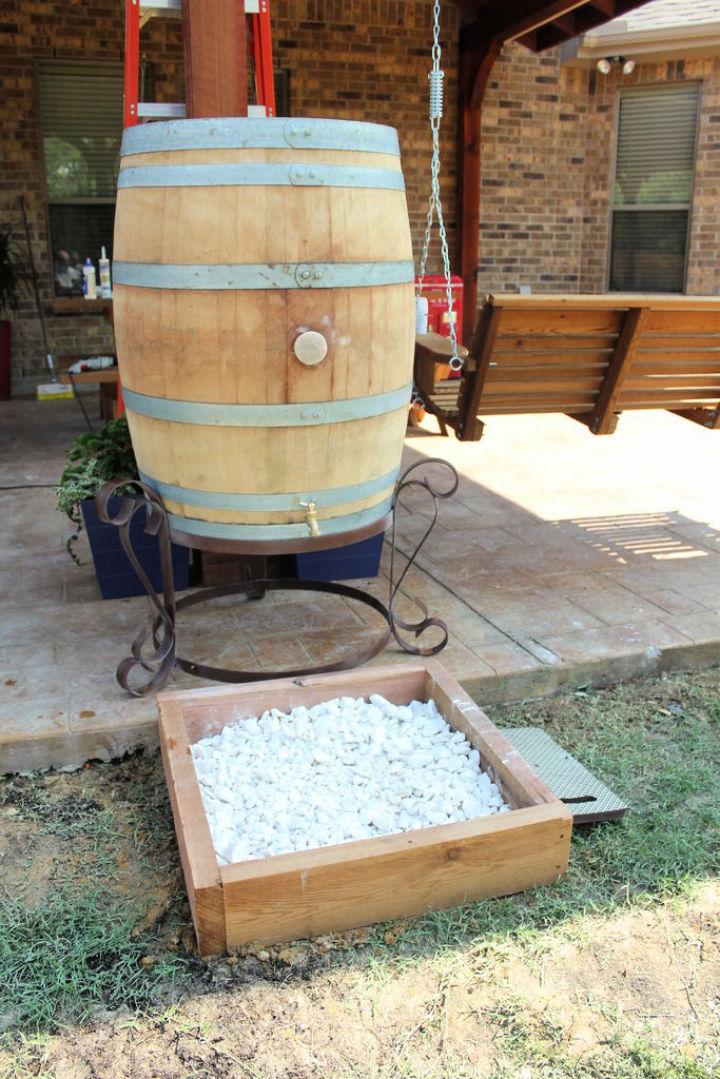 Rustic DIY Rain Barrel