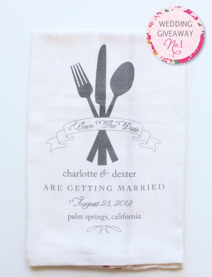 Make Save The Date Dish Towels