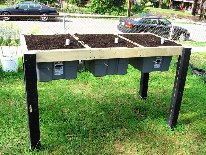DIY Self-Watering Veggie Elevated Garden Bed
