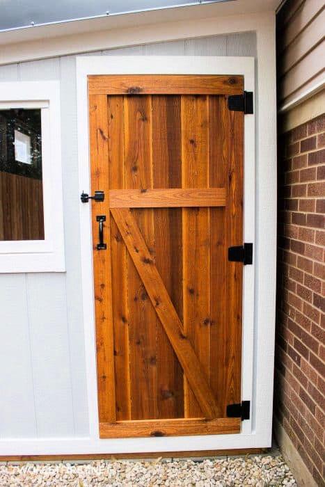 Simple DIY Cedar Shed Door