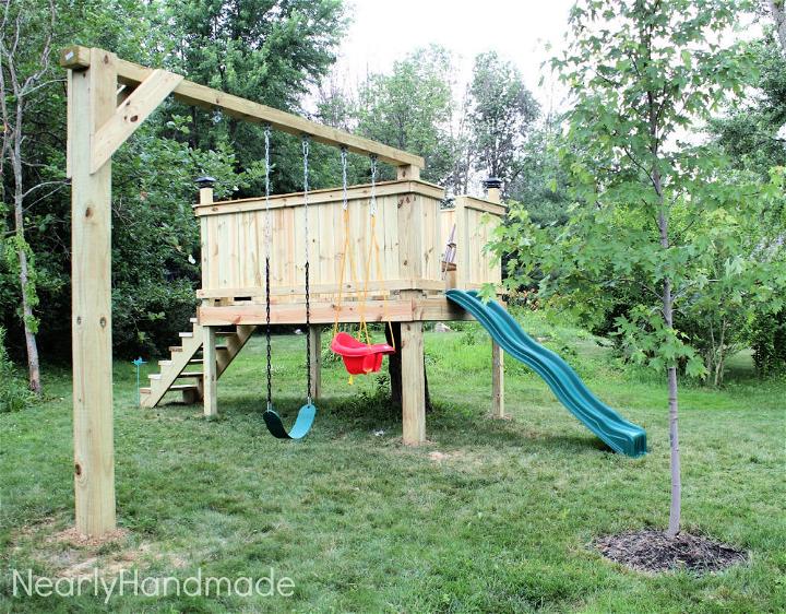 PLAY FORT SWING SET Paper Patterns BUILD WOOD PLAY GROUND IN YARD Easy DIY Plans 