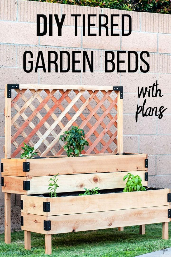 DIY Tiered Raised Garden Bed Using Cedar Fences