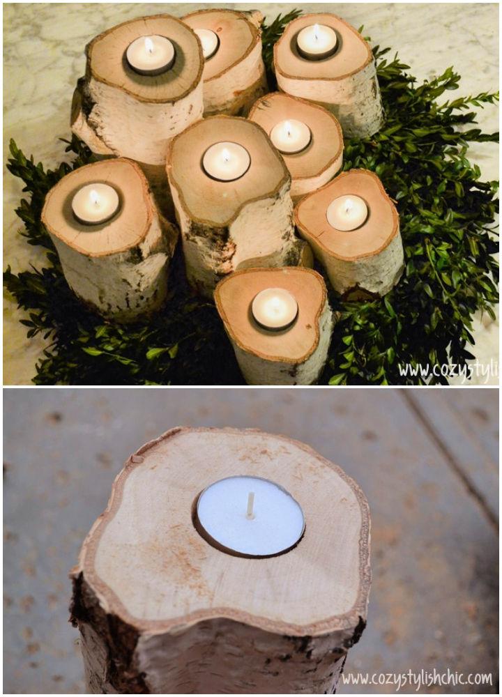 Making a Tree Stump Candle Holder