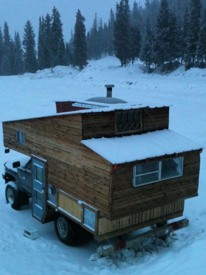 Truck Camper from Reclaimed Materials