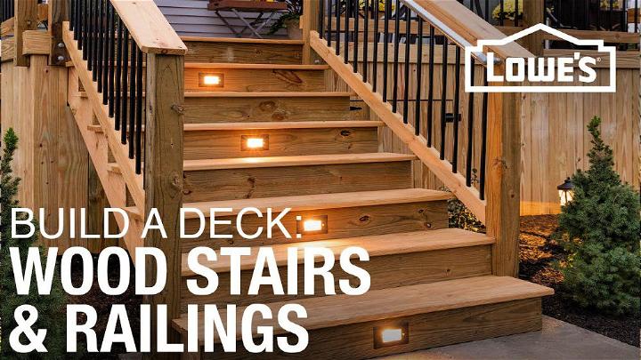 DIY Wood Stairs and Stair Railings