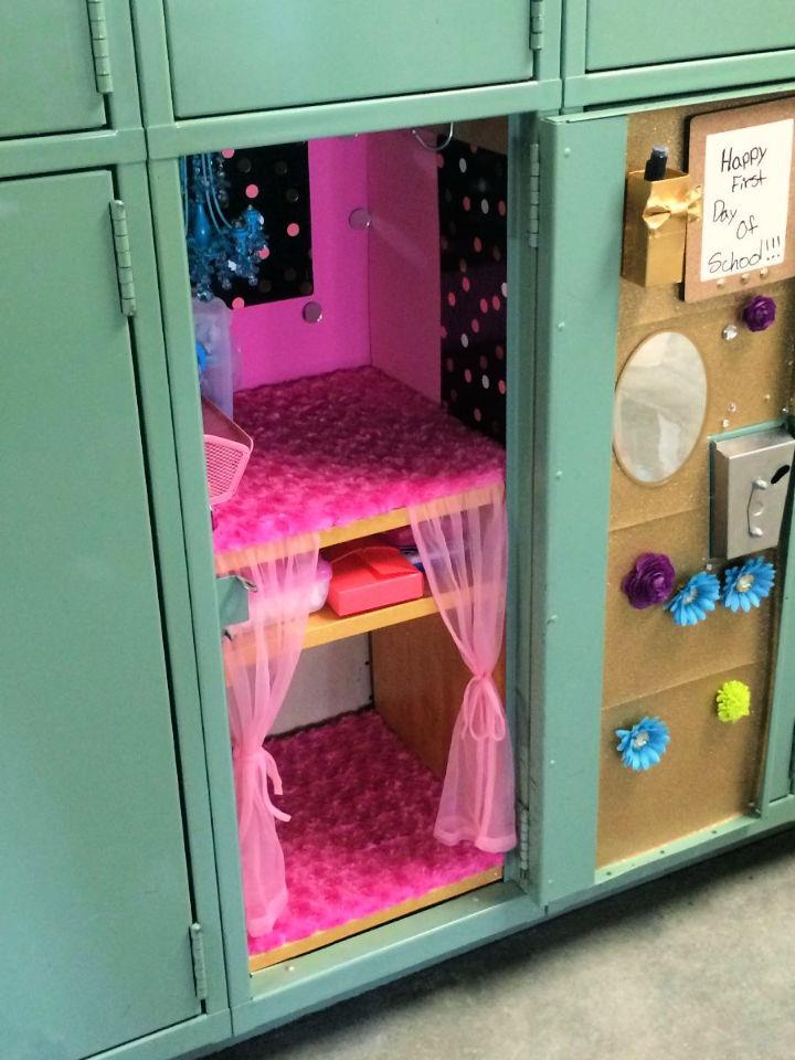 Handmade Wooden Locker Shelves