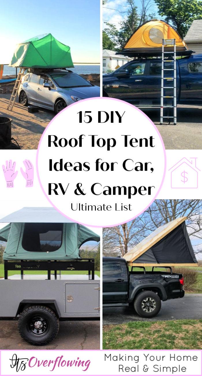 15 DIY Roof Top Tent Ideas for Car RV and Camper