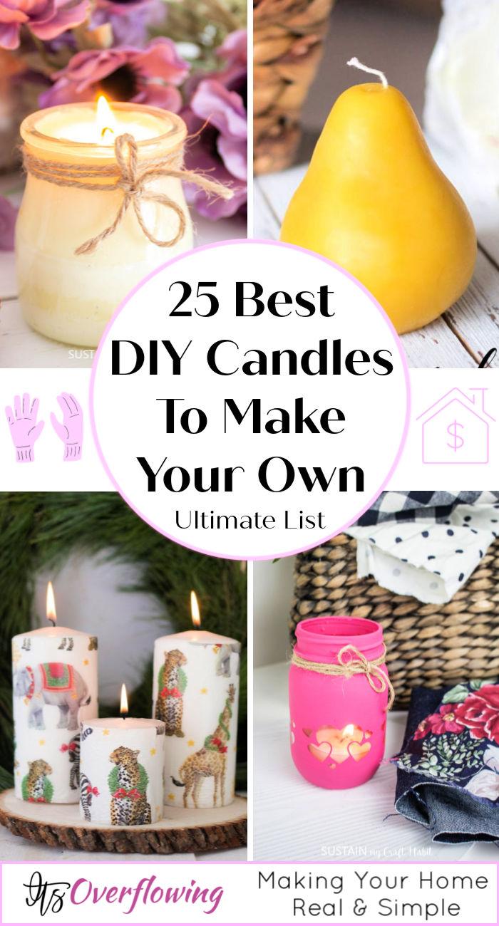 25 Homemade DIY Candles To Make Your Own Candle
