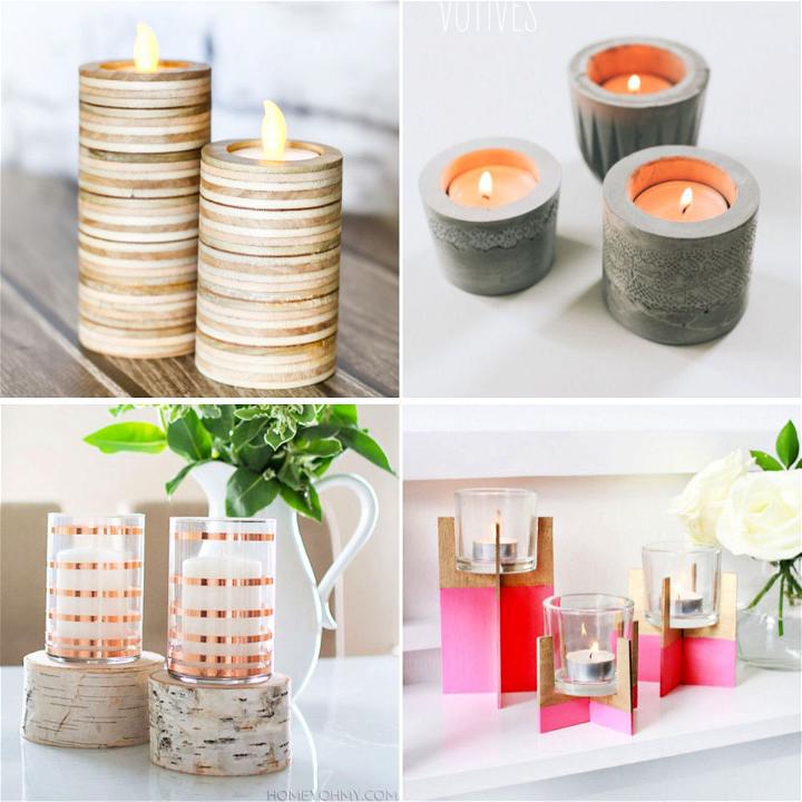 44+ DIY Candle Holder Ideas - Making Joy and Pretty Things