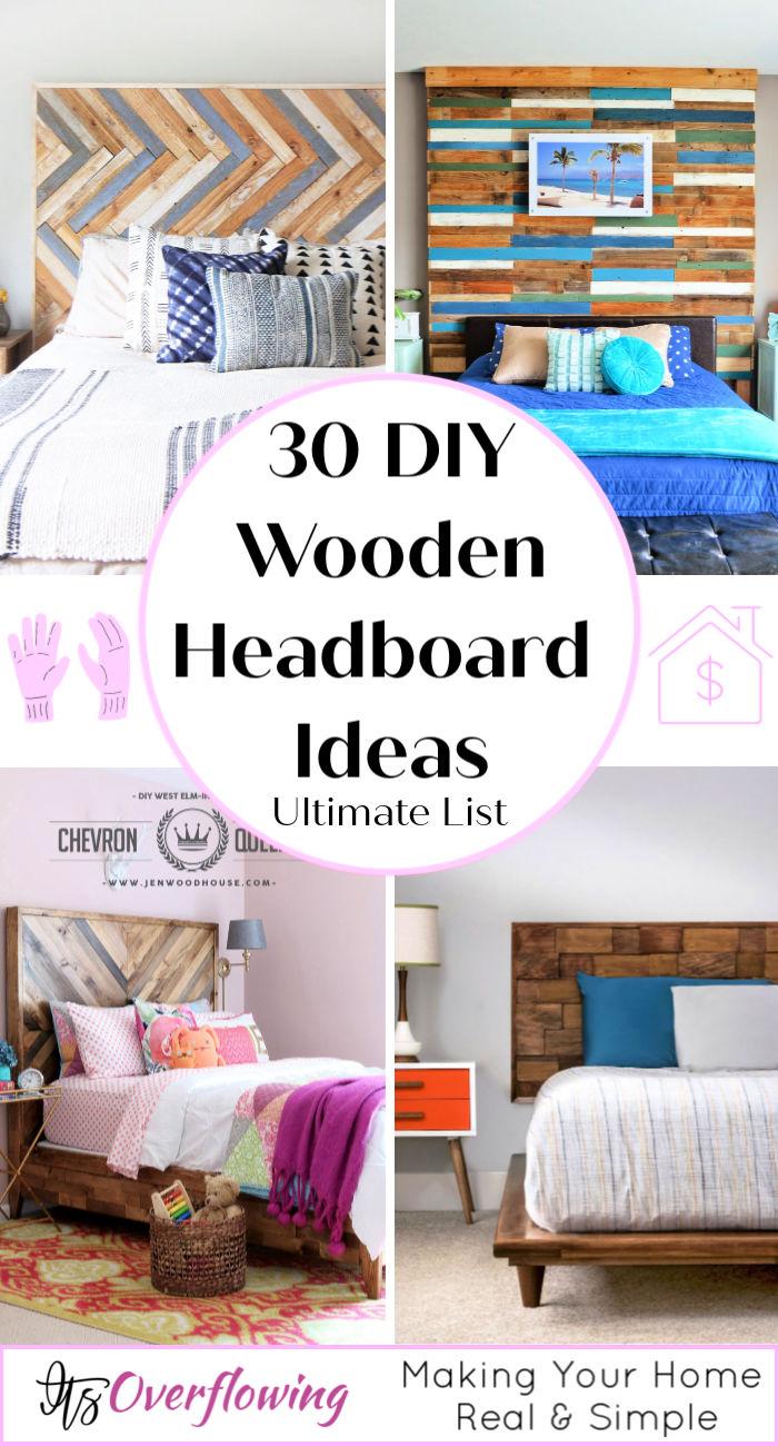 30 Easy to Build DIY Wood Headboard Ideas