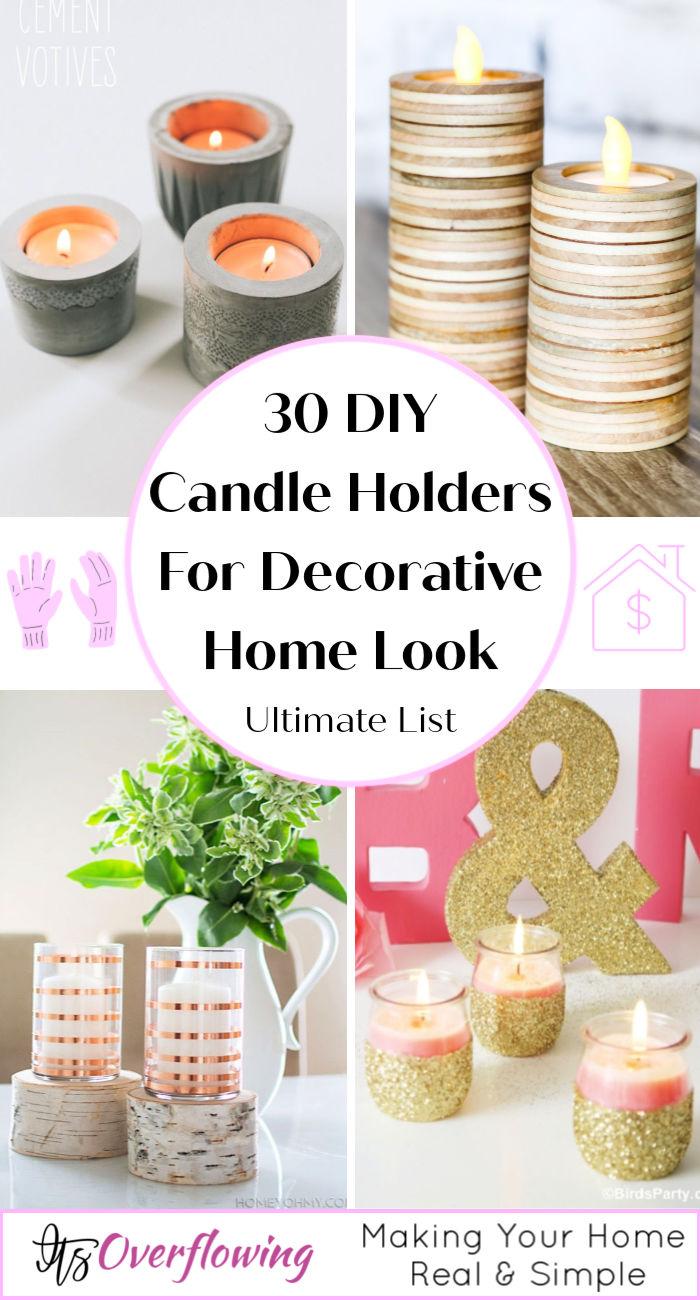 30 Homemade DIY Candle Holders (How to Guide)