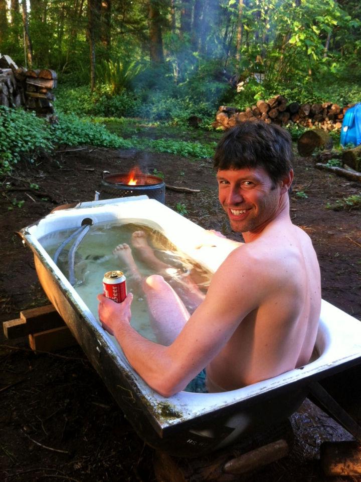 Homemade Backcountry Hot Tub