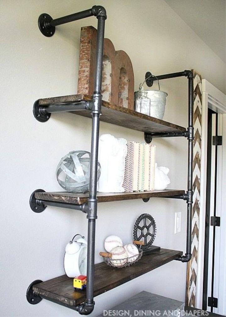 Handmade Black Pipe Shelves