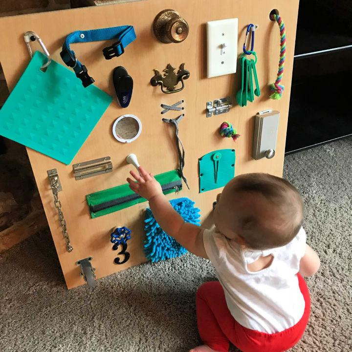 Building a Busy Board for Toddlers