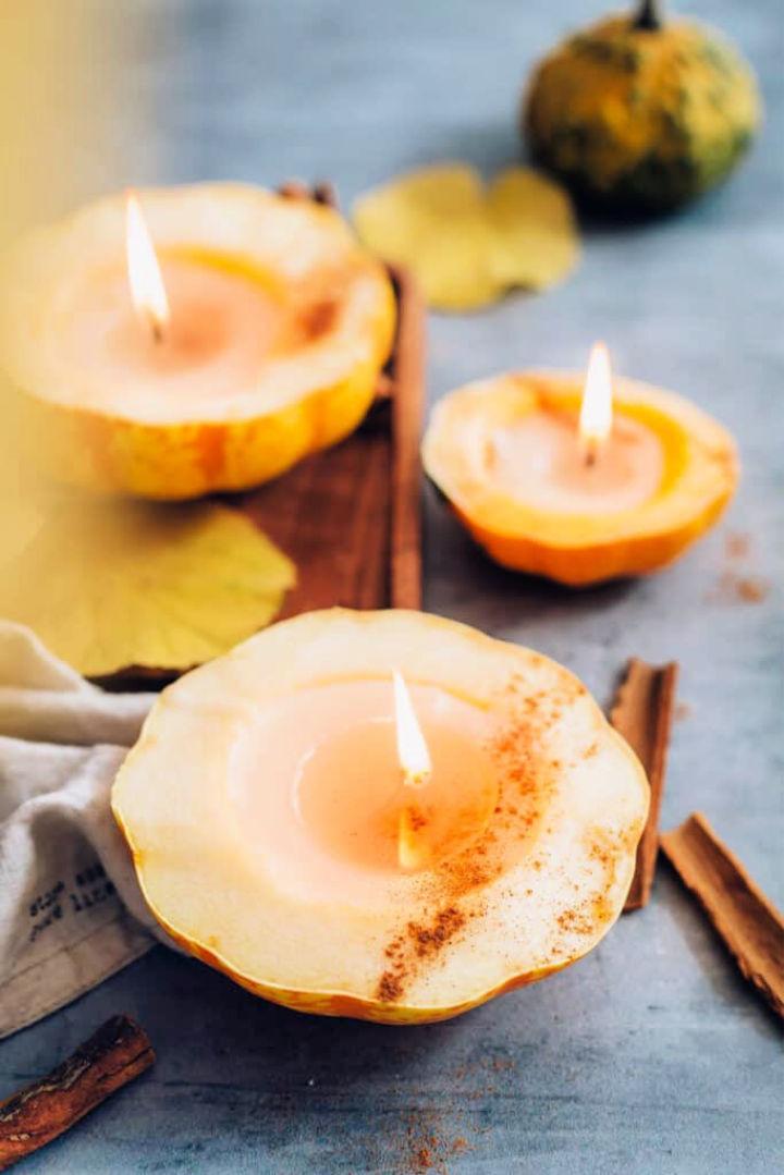 DIY Candle With Cinnamon Pumpkin