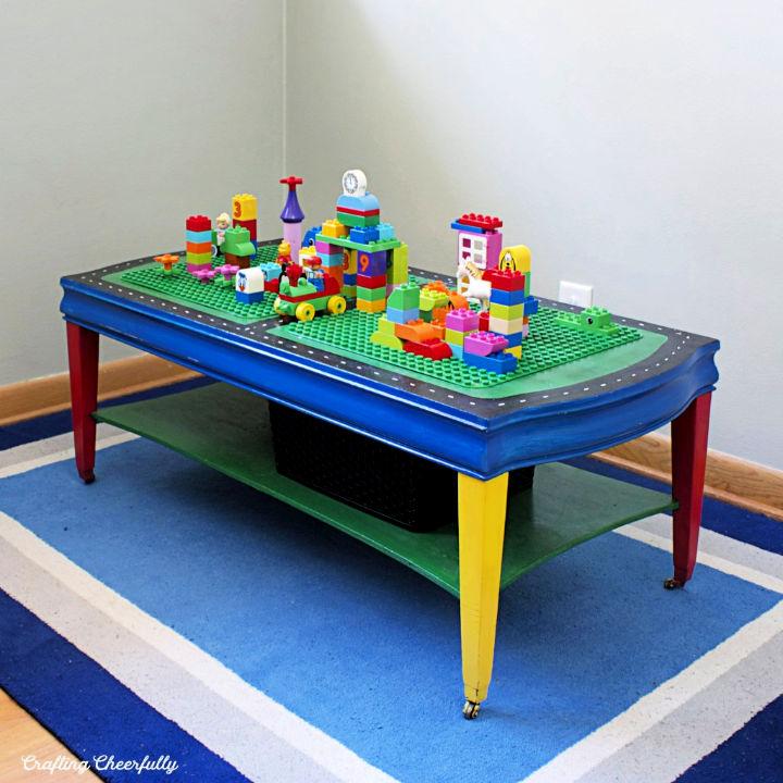 Coffee Table Turned Lego Table