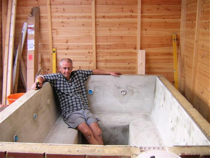 Handmade Concrete Hot Tub