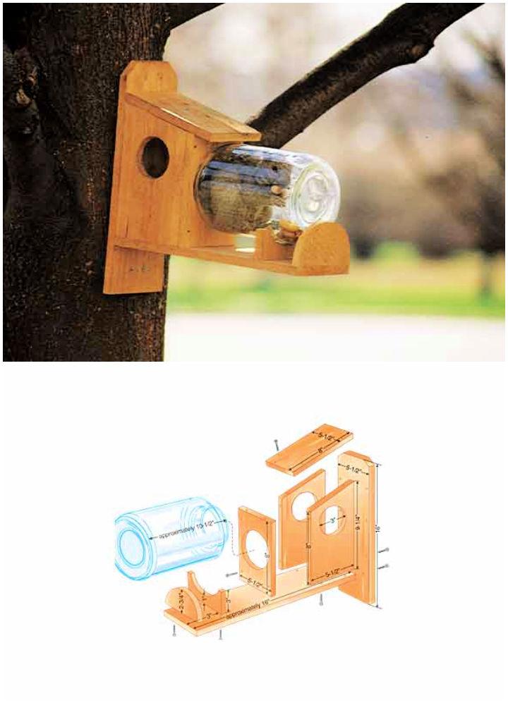 DIY Wooden Squirrel Feeder