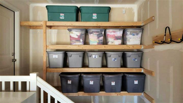 Handmade Garage Shoe Storage Shelves