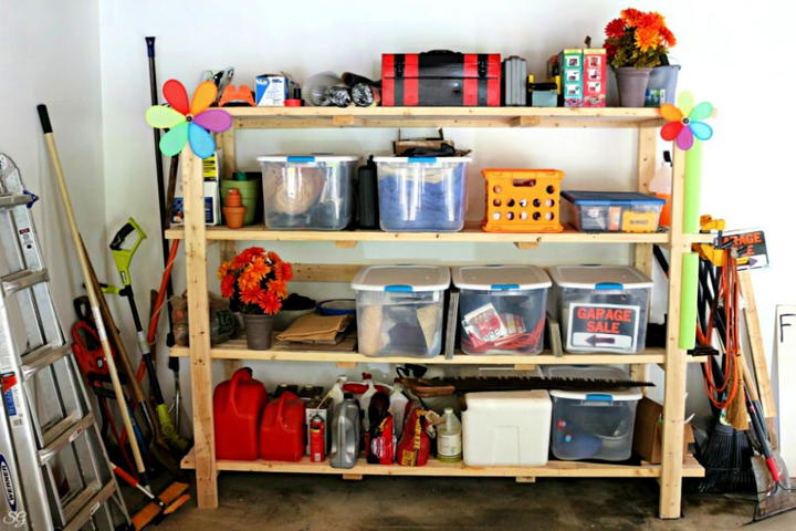 Homemade 2×4 Garage Shelving