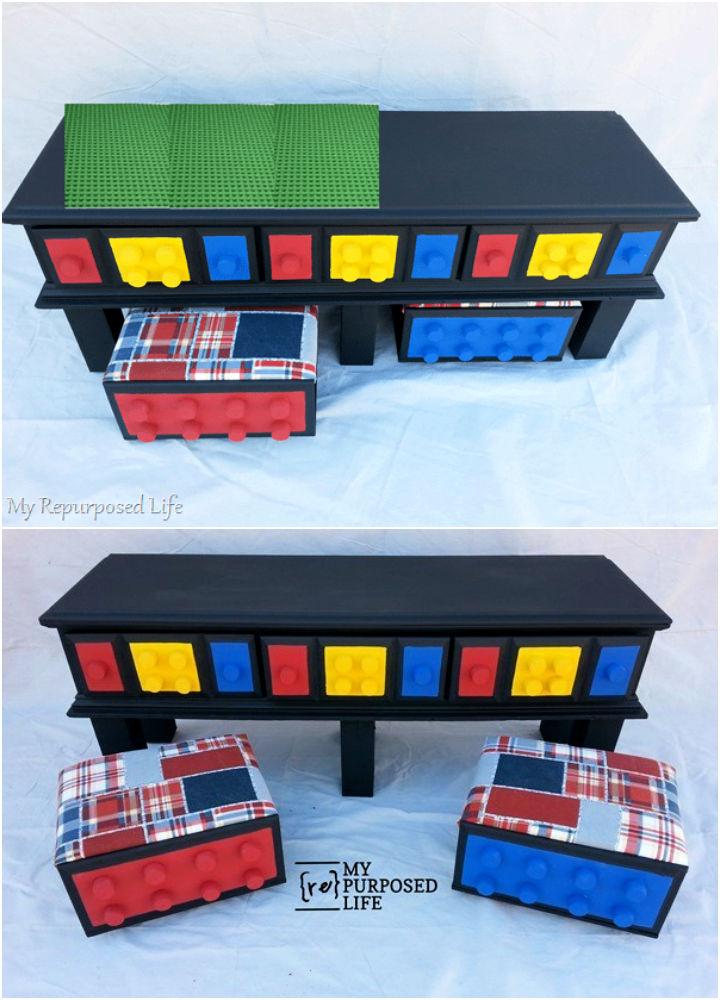 Lego Table from a Repurposed Dresser