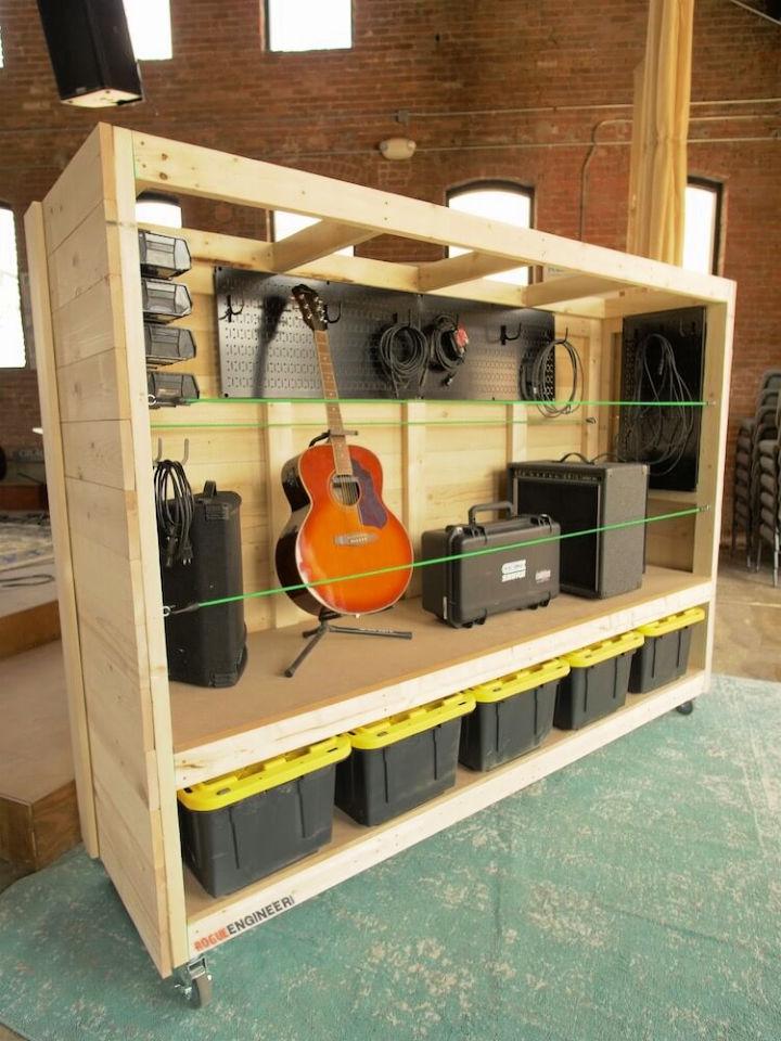 Homemade Portable Garage Storage Shelves