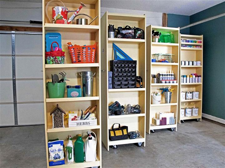 Rolling Garage Storage Shelves