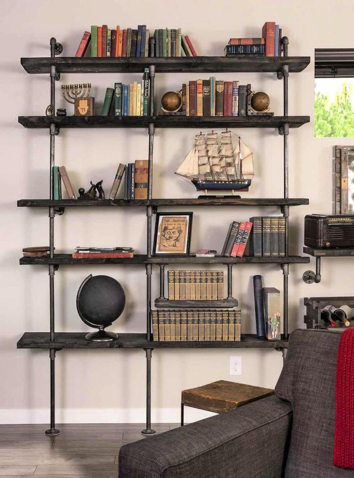 Shelves Made With Pipes