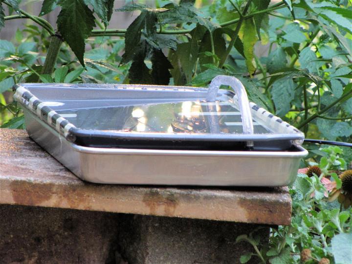 Homemade Solar Powered Hummingbird Bath