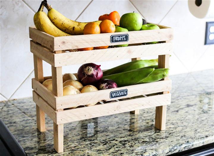 DIY Stackable Fruit & Veggie Crates