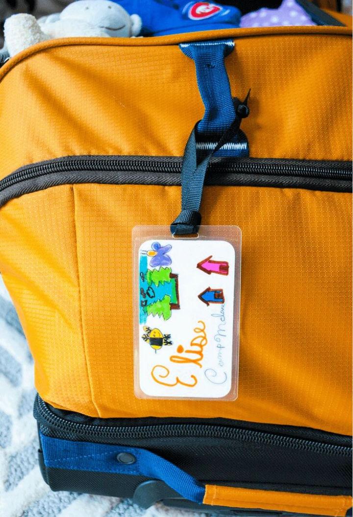 Summer Camp Luggage Tag for Kids