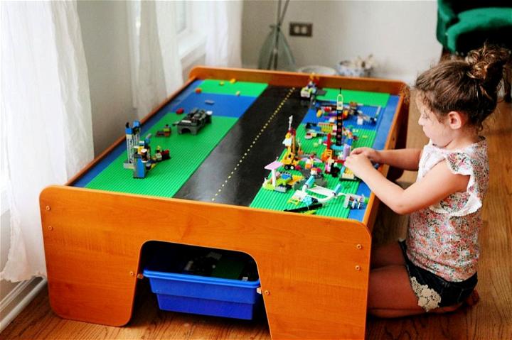 Turn an Old Train Table Into Lego Table