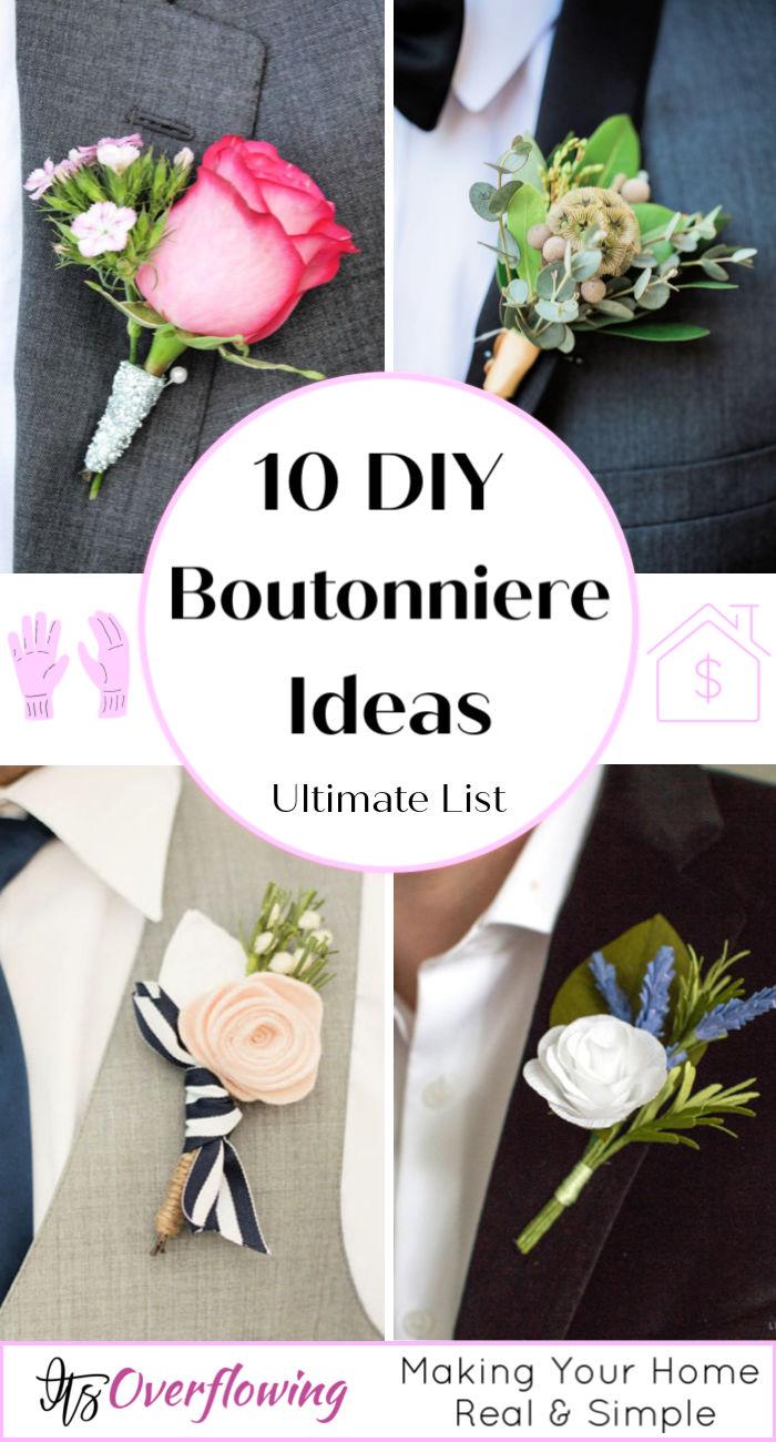 10 Easy To Make DIY Boutonniere Ideas