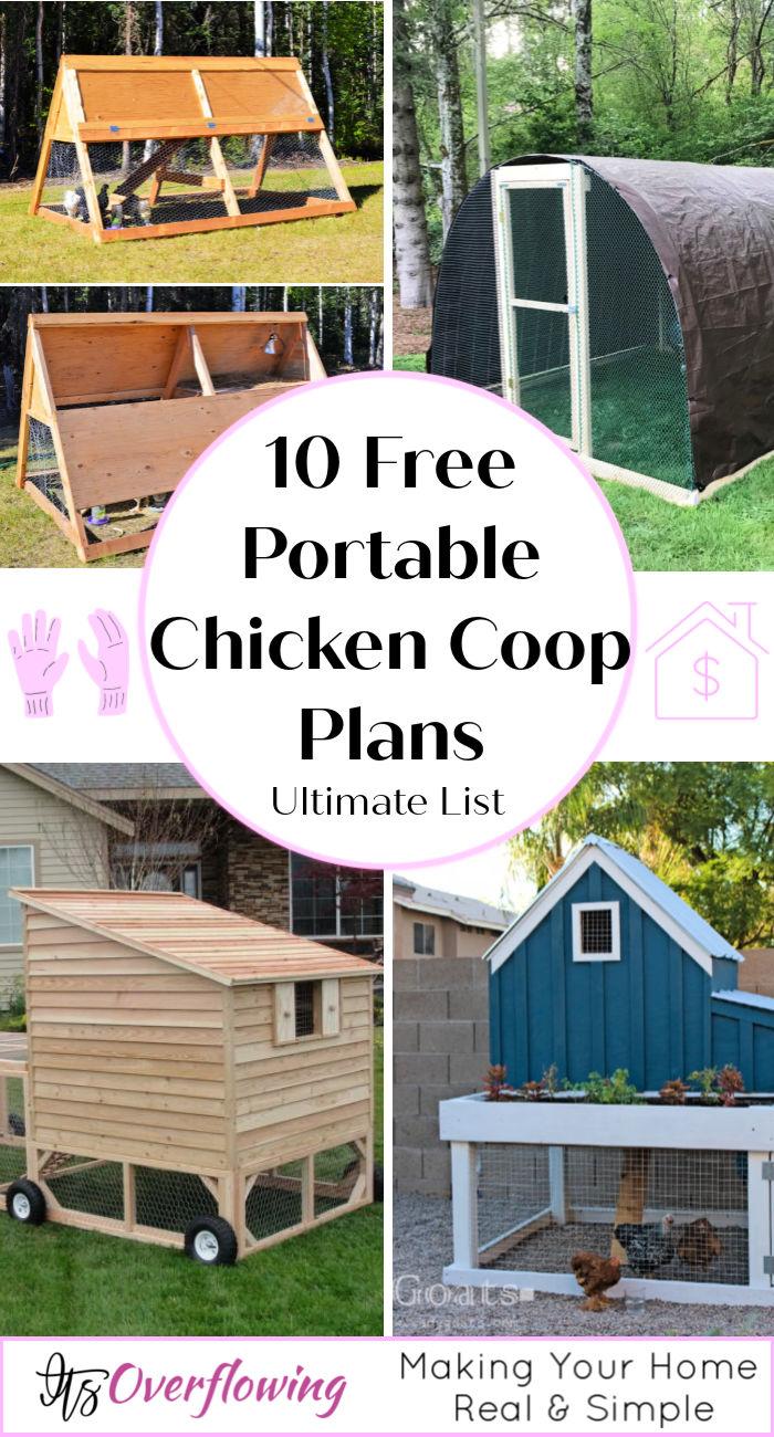 10 Free Portable Chicken Coop Plans