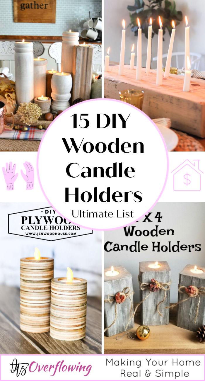 15 Best Wooden Candle Holders That You Can Easily DIY