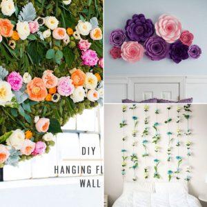 20 DIY Flower Wall Decor Ideas