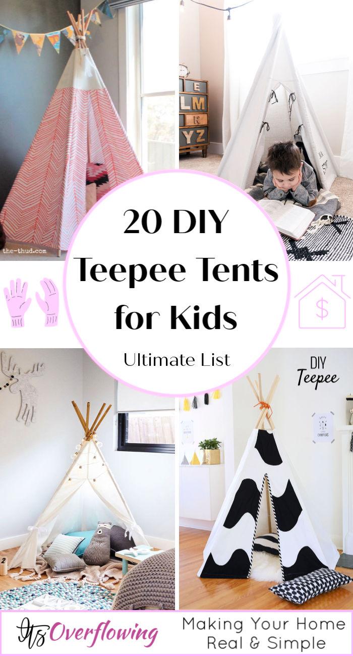 20 Homemade DIY Teepee Patterns for Kids